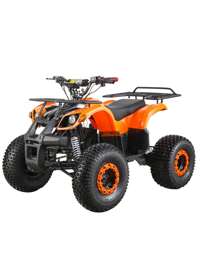 Top Gear TG 450 Electric Quad Bike for Adults, 60V 500W Motor with 3-Speed Adjustment, Disc Brakes, Dual Suspension, LED Lights, and 70KM Range  - Orange