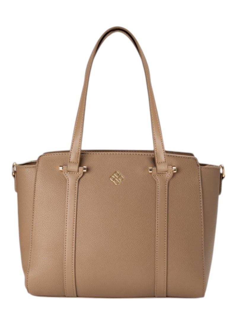Textured Handbag Beige