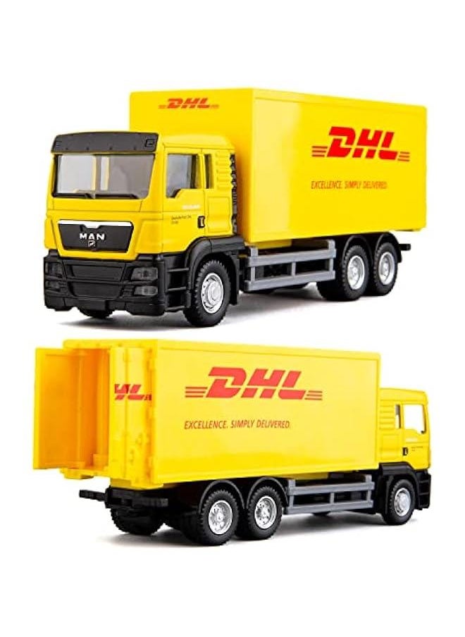 Compatible for DHL Container Truck Car Model Toy Cars, Zinc Alloy Die-Cast Vehicles Kid Toys for Boy Girl Gift