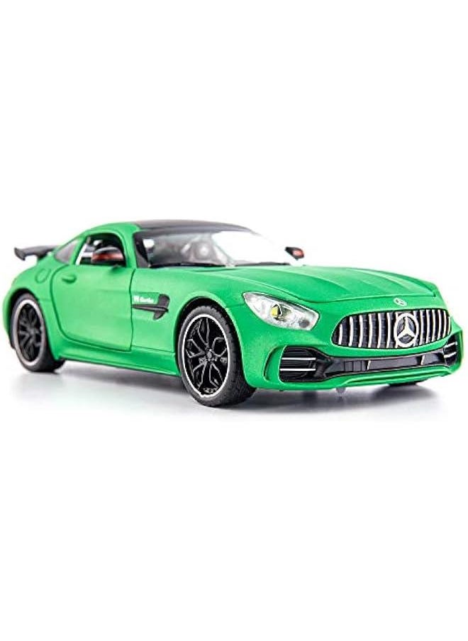 1/24 Benz AMG GTR Toy Cars Model Car, Zinc Alloy Pull Back Toy car with Sound and Light for Kids Boy Girl Gift(Green)