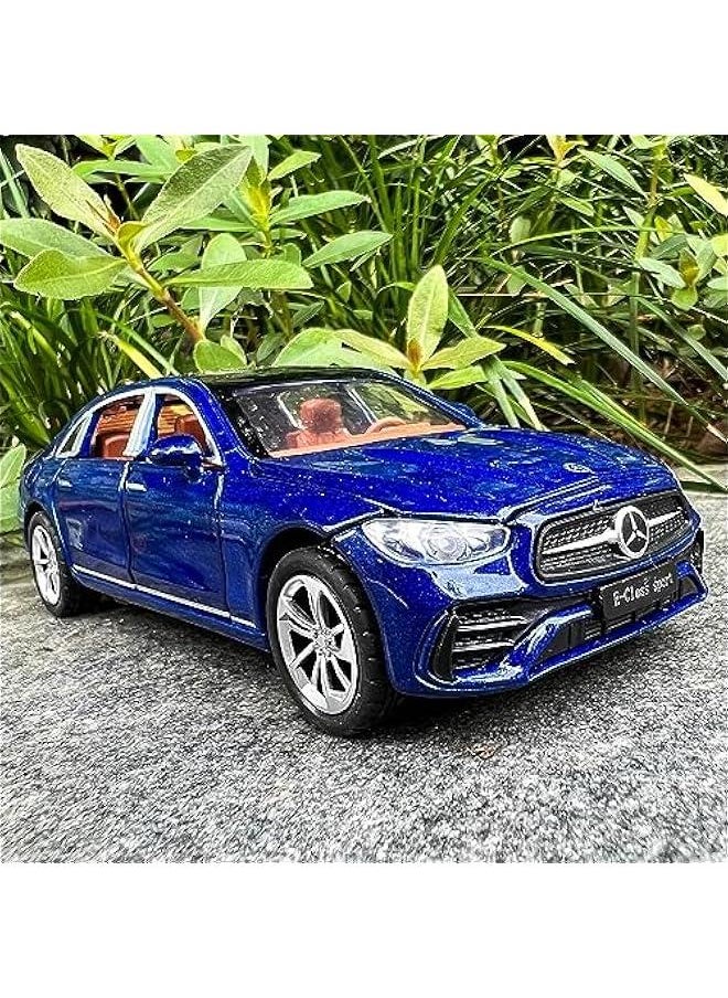 1/32 Compatible for Benz E300l Model Car, Zinc Alloy Diecast Collectible Pull Back Toy car with Sound and Light for Kids Boy Girl Gift Blue