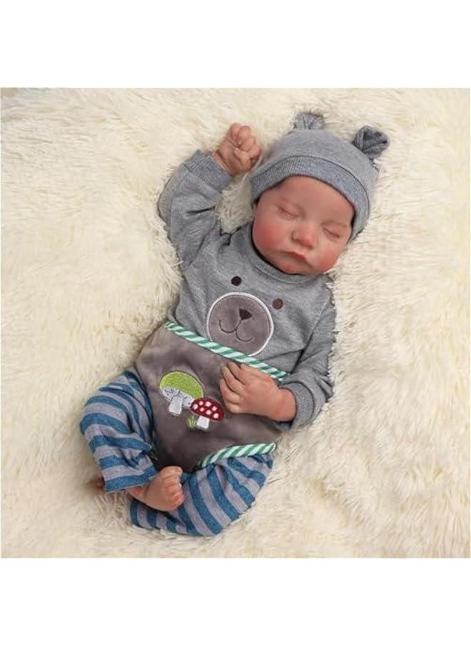 Lifelike Reborn Baby Dolls, 18 Inch Real Life Baby Doll, Lifelike Handmade Doll Full Body Vinyl Baby Doll, The Best Gift for Kids Age 3+