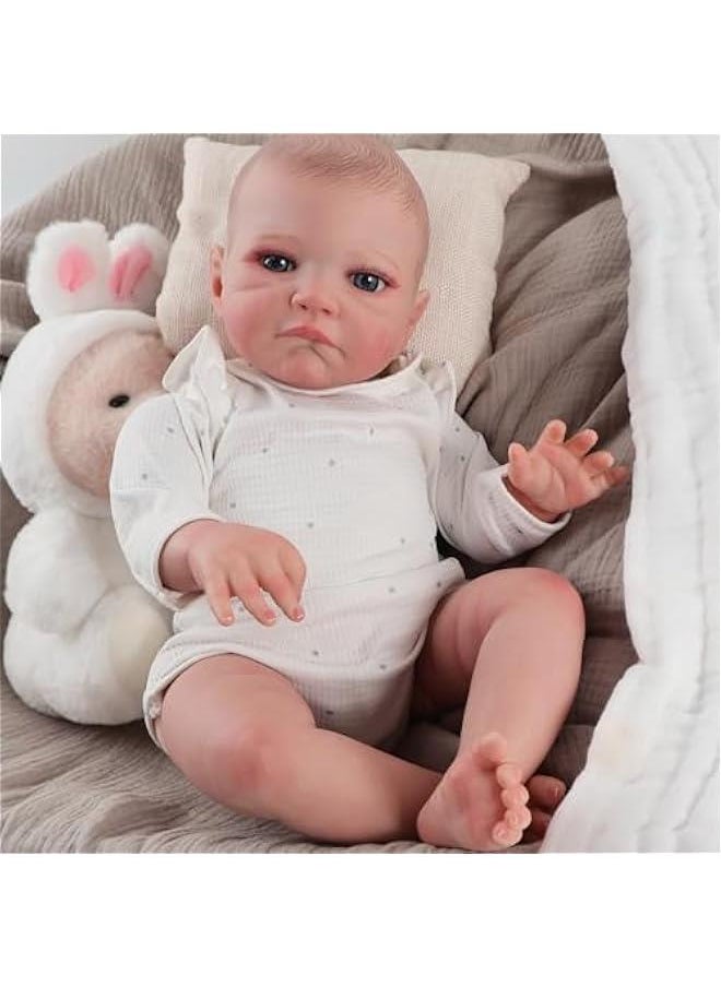 Lifelike Reborn Baby Dolls, 18 Inch Real Life Baby Doll, Lifelike Handmade Doll with Cloth Baby Doll, The Best Gift for Kids Age 3+