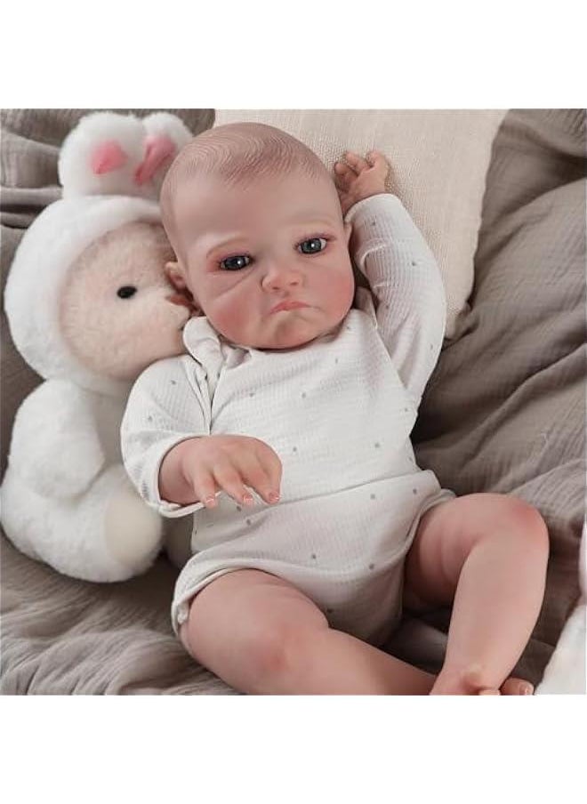 Lifelike Reborn Baby Dolls, 18 Inch Real Life Baby Doll, Lifelike Handmade Doll with Cloth Baby Doll, The Best Gift for Kids Age 3+