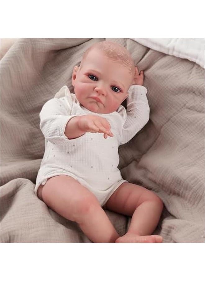 Lifelike Reborn Baby Dolls, 18 Inch Real Life Baby Doll, Lifelike Handmade Doll with Cloth Baby Doll, The Best Gift for Kids Age 3+