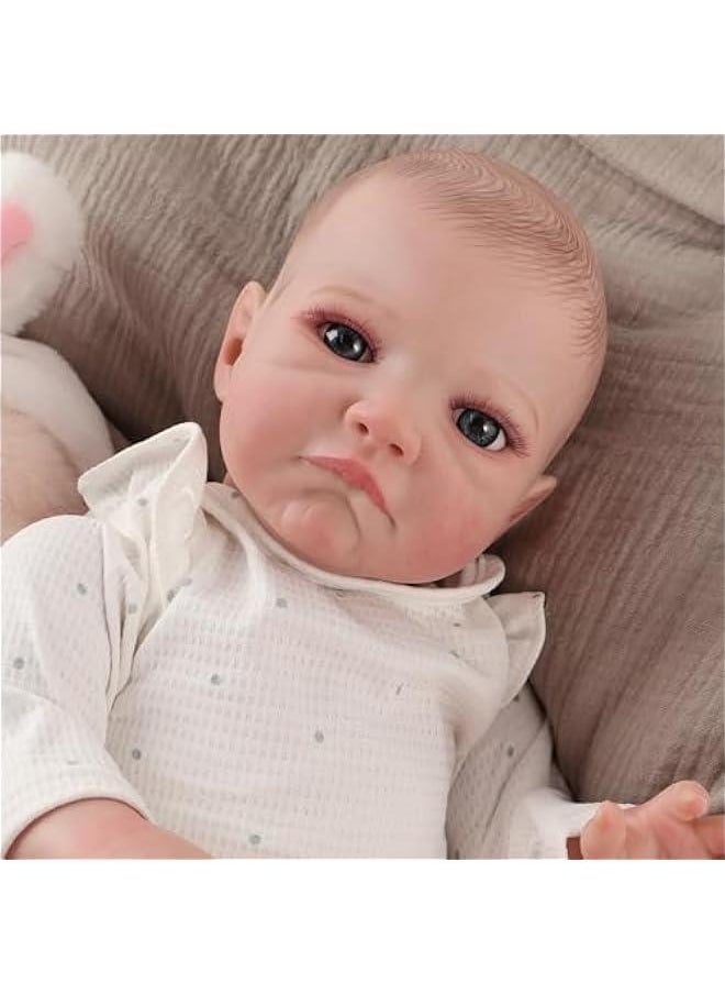 Lifelike Reborn Baby Dolls, 18 Inch Real Life Baby Doll, Lifelike Handmade Doll with Cloth Baby Doll, The Best Gift for Kids Age 3+