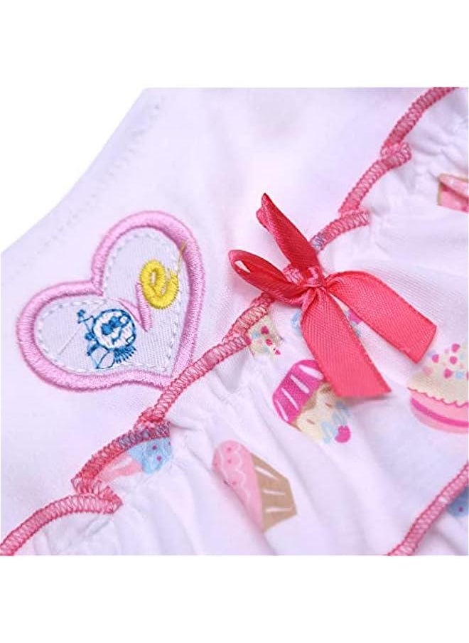 Reborn Baby Doll Clothes Heart Embroidered Ruffle 18 Inch Reborn Newborn Baby Girls Doll Matching Accesories Clothing