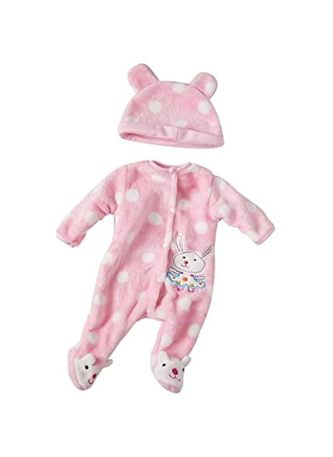 Reborn Baby Doll Clothes Soft Cute Bunny Jumpsuit 2 Pcs 18-22 Inch Newborn Dolls Girls Clothing Outfits Accessories