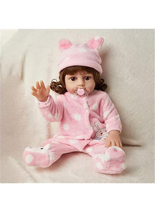 Reborn Baby Doll Clothes Soft Cute Bunny Jumpsuit 2 Pcs 18-22 Inch Newborn Dolls Girls Clothing Outfits Accessories