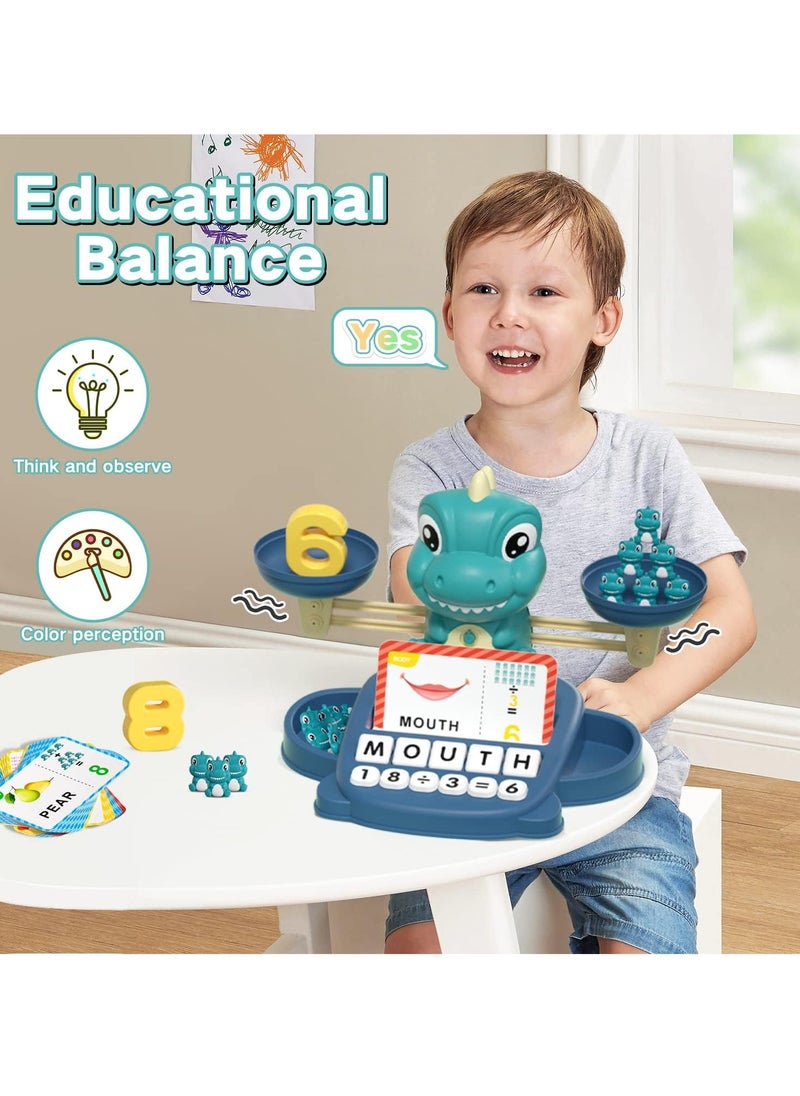 Math Counting Matching Letter Toy, Safe And Durable Learning And Education Toy, Elegant Design Kids Montessori Toy, Toddler Educational Toys For Boys And Girls, (1pc, Dinosaur)