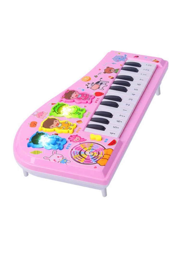 Kids Piano Toy, Environmentally Friendly Kids Piano Keyboard, Easy To Play Multi Functional Kids Musical Toy, Early Education Cartoon Shape Piano Toy For Boys And Girls, (1pc, Pink)