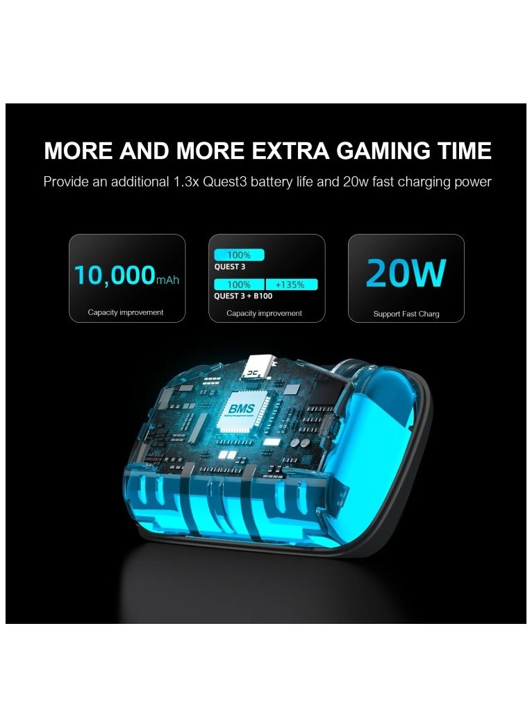 BOBOVR S3 Pro For Meta Quest 3 VR Head Strap with 10000mAh Battery