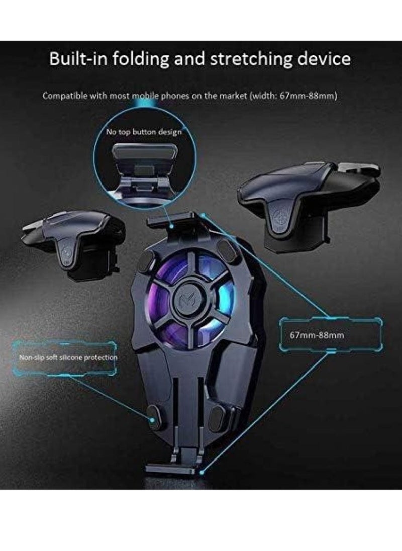 PUBG Mobile Controller Phone Fan Cooler Gamepad – L1R1 Trigger Joystick Control for iOS/Android, Enhanced Gaming Performance, Cooling Function for Extended Playtime