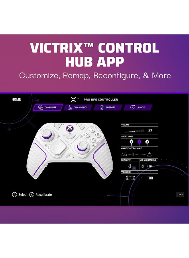 Victrix Pro BFG drahtlos Controller: For Xbox Series X|S, Xbox One, and Windows 10/11 PC - White