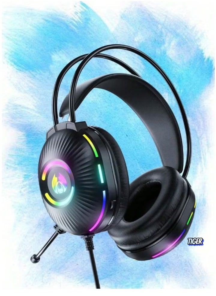 H83 Cross-Border Exclusive PC Gaming Headset, Head-Mounted with Shocking Bass, Sound Location Recognition, E-Sports Noise Reduction, Enhanced Audio for Immersive Gaming Experience, Comfortable Design for Long Sessions