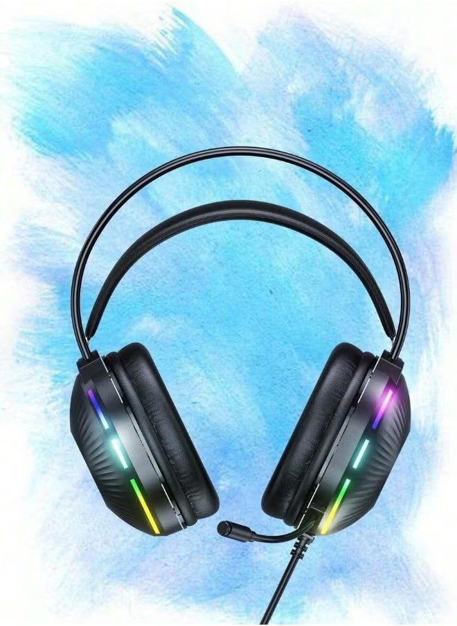 H83 Cross-Border Exclusive PC Gaming Headset, Head-Mounted with Shocking Bass, Sound Location Recognition, E-Sports Noise Reduction, Enhanced Audio for Immersive Gaming Experience, Comfortable Design for Long Sessions