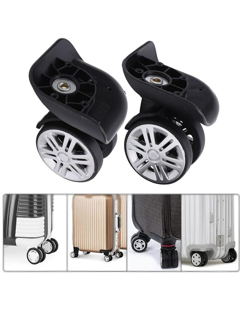 Luggage Replacement Wheels, 1 Pair Replacement Luggage Suitcase Spinner Wheels, Swivel Suitcase Wheels Suitcase Wheel Repair Parts for Luggage Suitcase Accessory