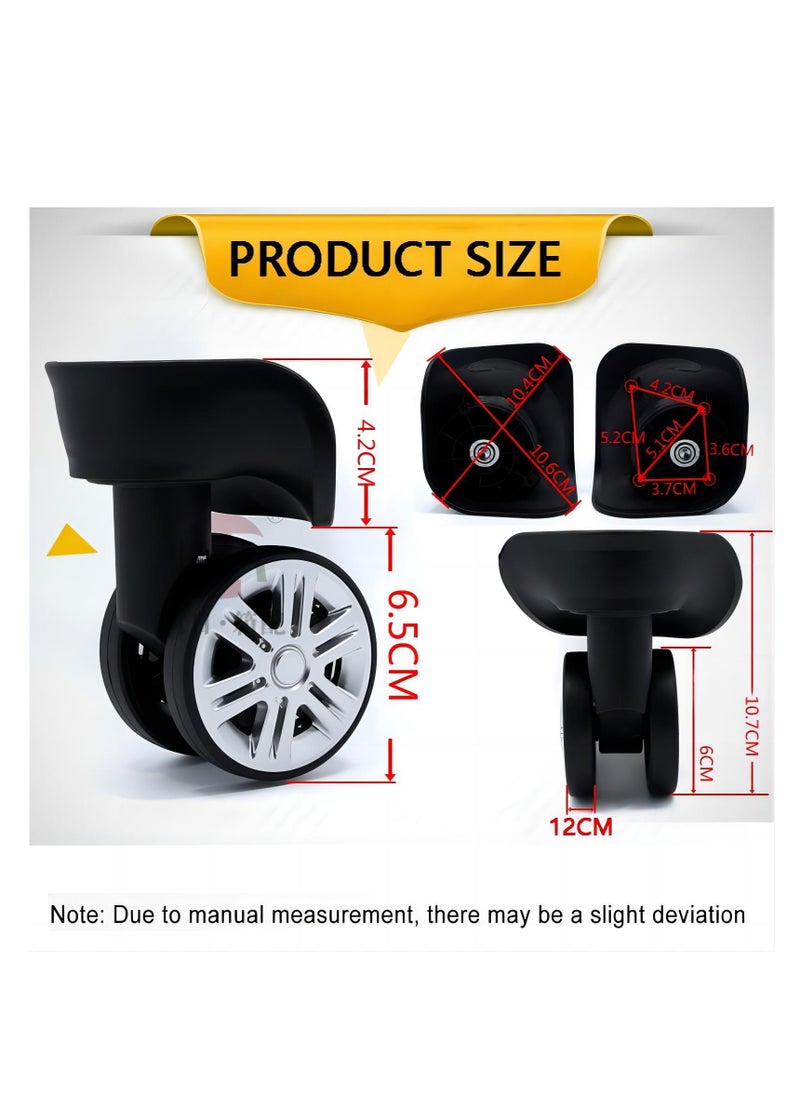 Luggage Replacement Wheels, 1 Pair Replacement Luggage Suitcase Spinner Wheels, Swivel Suitcase Wheels Suitcase Wheel Repair Parts for Luggage Suitcase Accessory