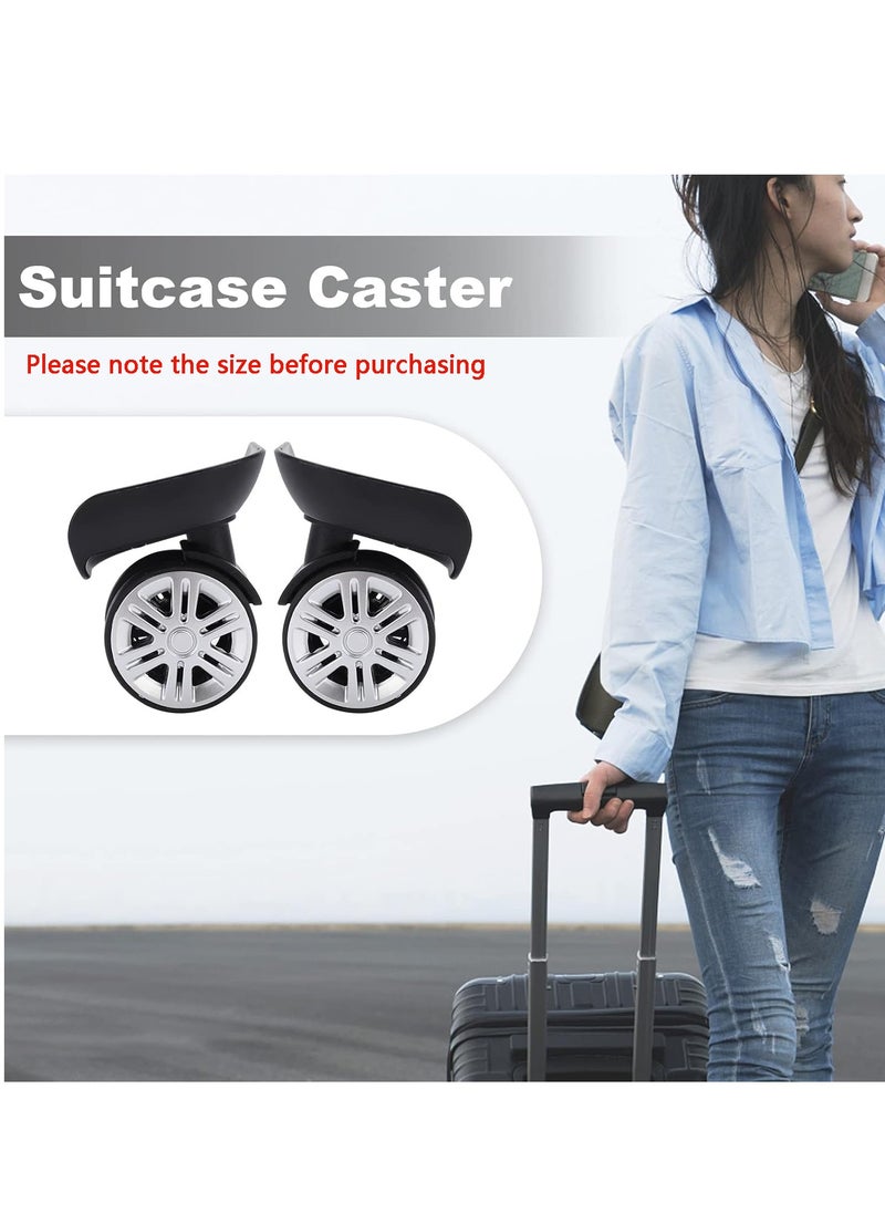 Luggage Replacement Wheels, 1 Pair Replacement Luggage Suitcase Spinner Wheels, Swivel Suitcase Wheels Suitcase Wheel Repair Parts for Luggage Suitcase Accessory