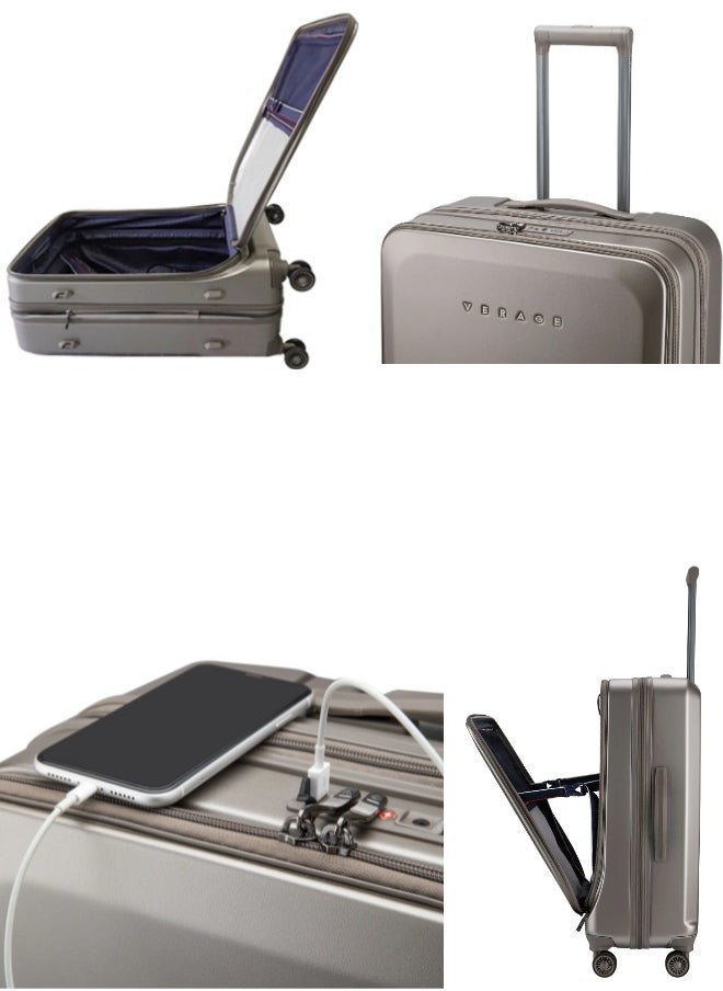 Vearge Hideside Luggage Set of 3 Hideside Duble Zipper