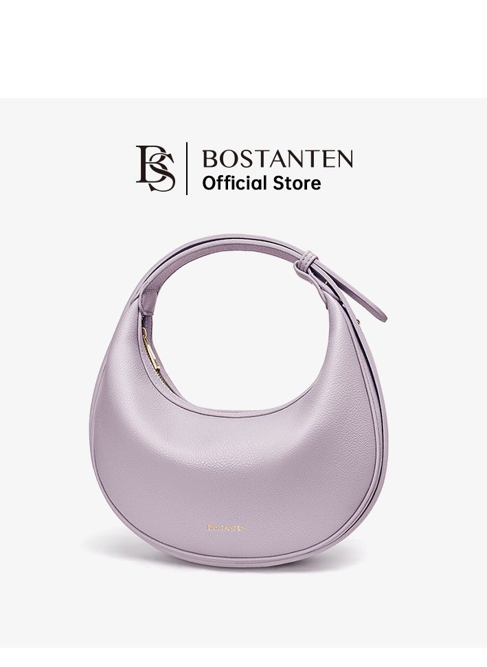 Bostanten 3-in-1 Moon Bag | Convertible Crossbody, Shoulder & Handbag | Premium Vegan Leather | Taro Purple Color | Stylish & Versatile for Everyday Use