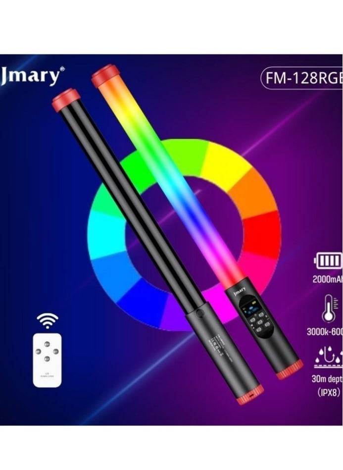 Jmary FM-128 RGB Led Light Waterproof Lighting Bar With OLED Display Indicator