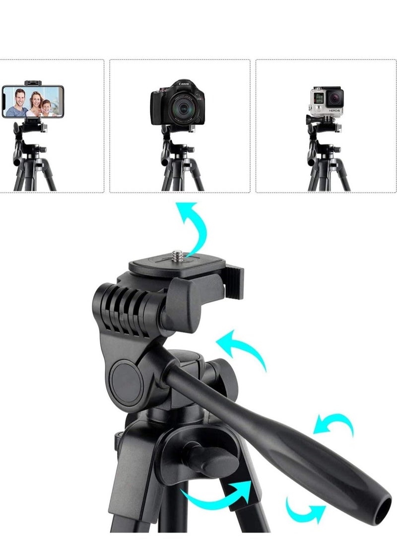 Flexible Tripod, 136cm Extendable Phone Tripod Stand with Carry Bag,Cell Phone Tripod with Wireless Remote,Universal Tripod for Video Selfie,iPhone Tripod Stand Travel Camera Tripod