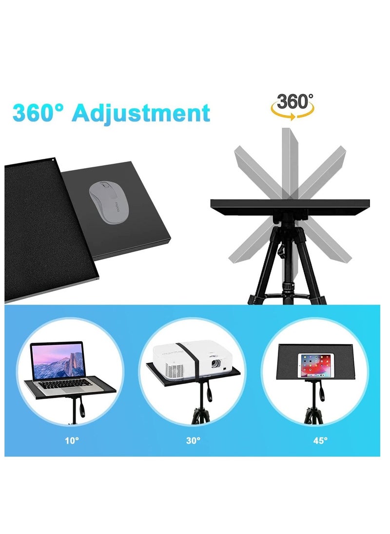 Projector Tripod Stand Universal Laptop Floor Holder Height Adjustable 53-110cm Foldable Projector Telescopic Support with 360 Rotating Enlarged Tray for Office Home Stage Studio Outdoor