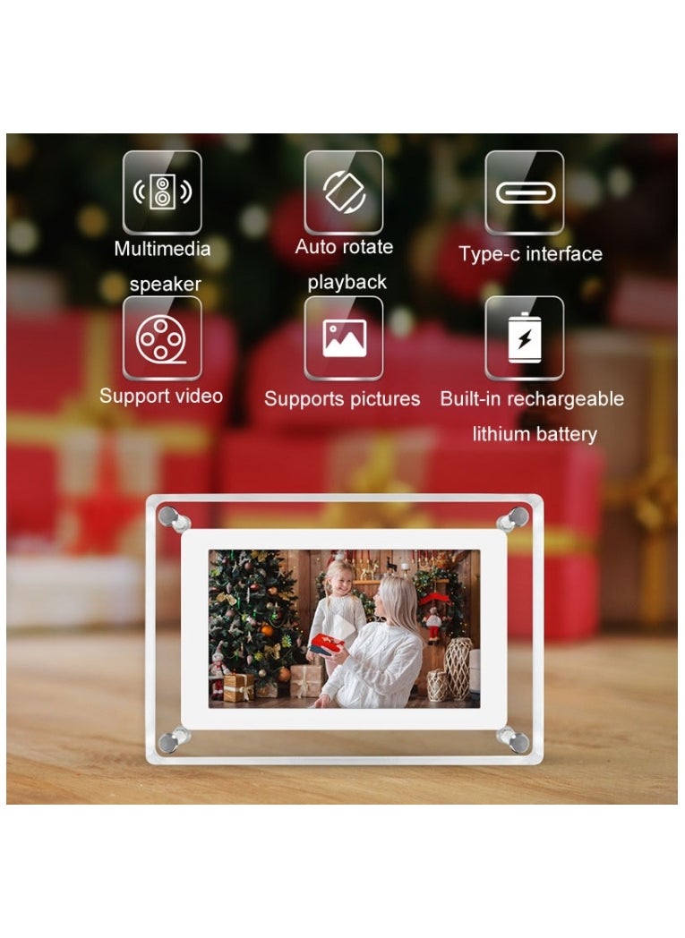 5 Inch HD Digital Photo Frame Crystal Advertising Player 1080P Motion Video Picture Display Player