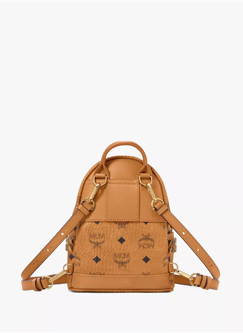 Stark Bebe Boo Side Studs Backpack in Visetos