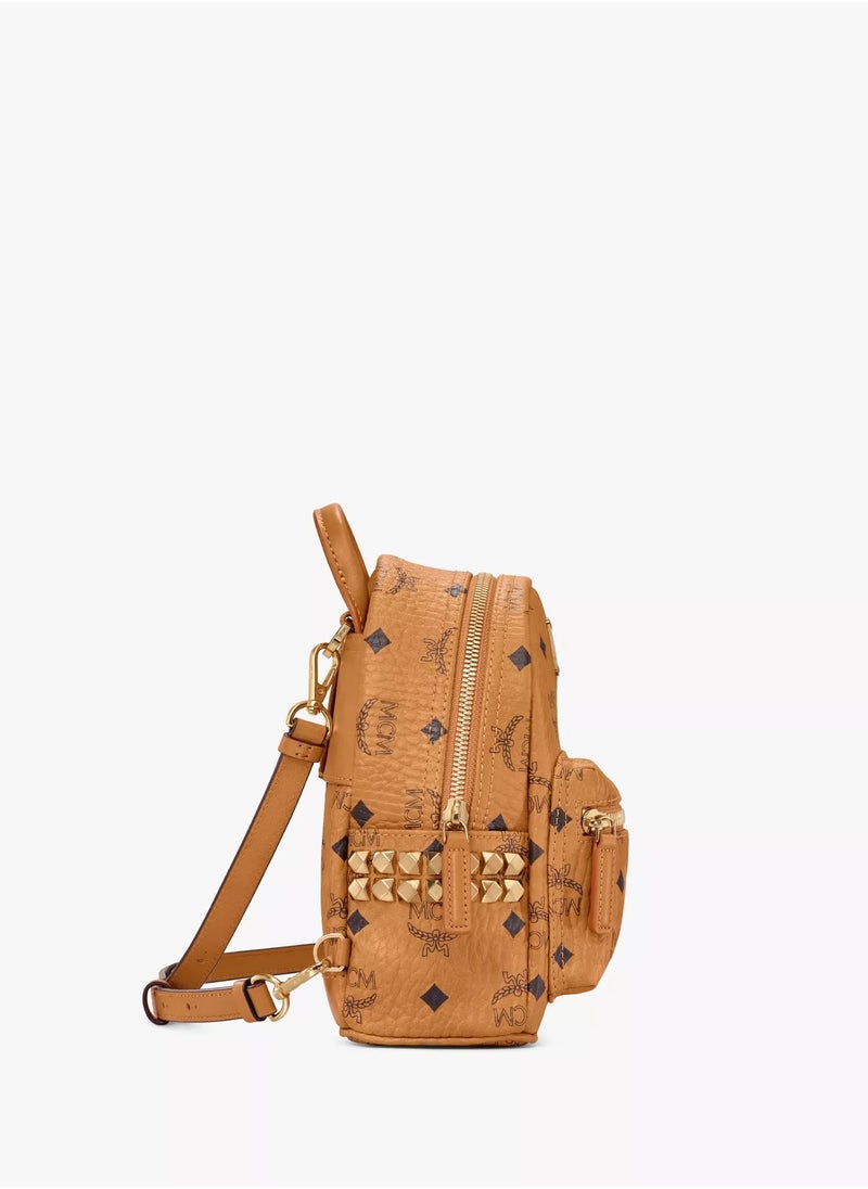 Stark Bebe Boo Side Studs Backpack in Visetos