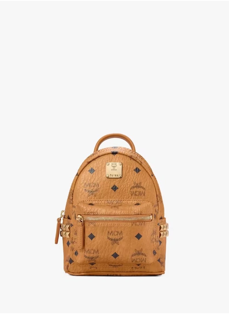 Stark Bebe Boo Side Studs Backpack in Visetos