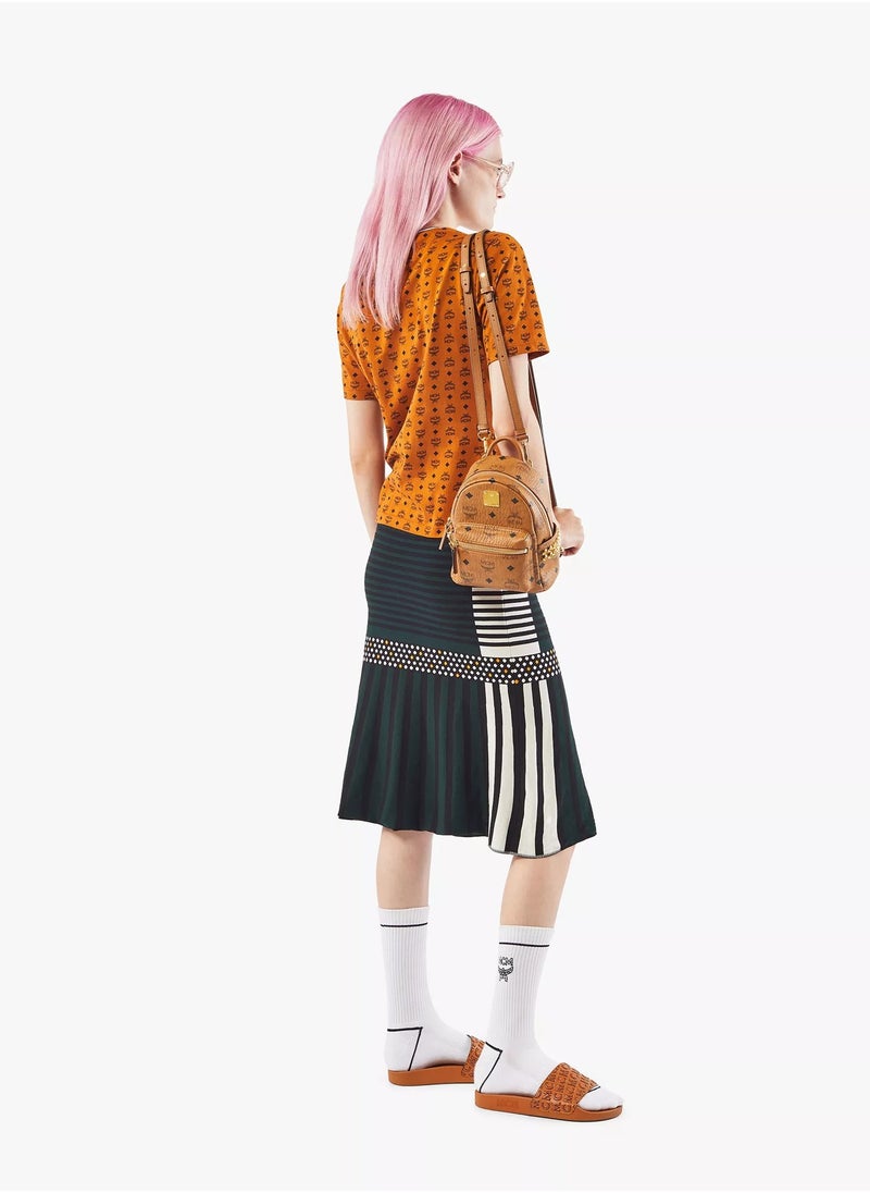 Stark Bebe Boo Side Studs Backpack in Visetos
