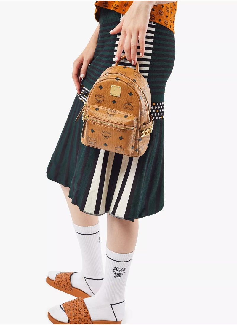 Stark Bebe Boo Side Studs Backpack in Visetos