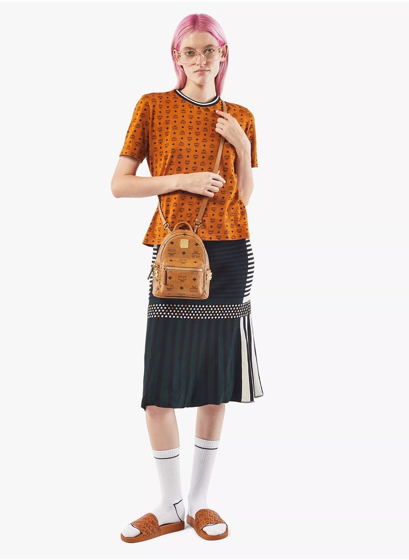 Stark Bebe Boo Side Studs Backpack in Visetos