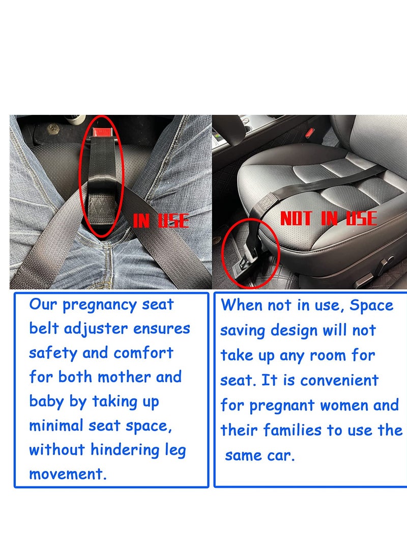 Pregnancy Seat Belt Adjuster   Seat Bump Strap for Pregnant Women   Prevent Abdomen Compression and Protect Belly  Pregnancy Must Haves Maternity Seat Cover Belt for Expectant Mothers BLACK