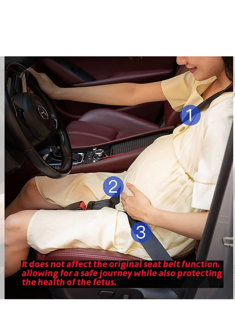 Pregnancy Seat Belt Adjuster   Seat Bump Strap for Pregnant Women   Prevent Abdomen Compression and Protect Belly  Pregnancy Must Haves Maternity Seat Cover Belt for Expectant Mothers BLACK