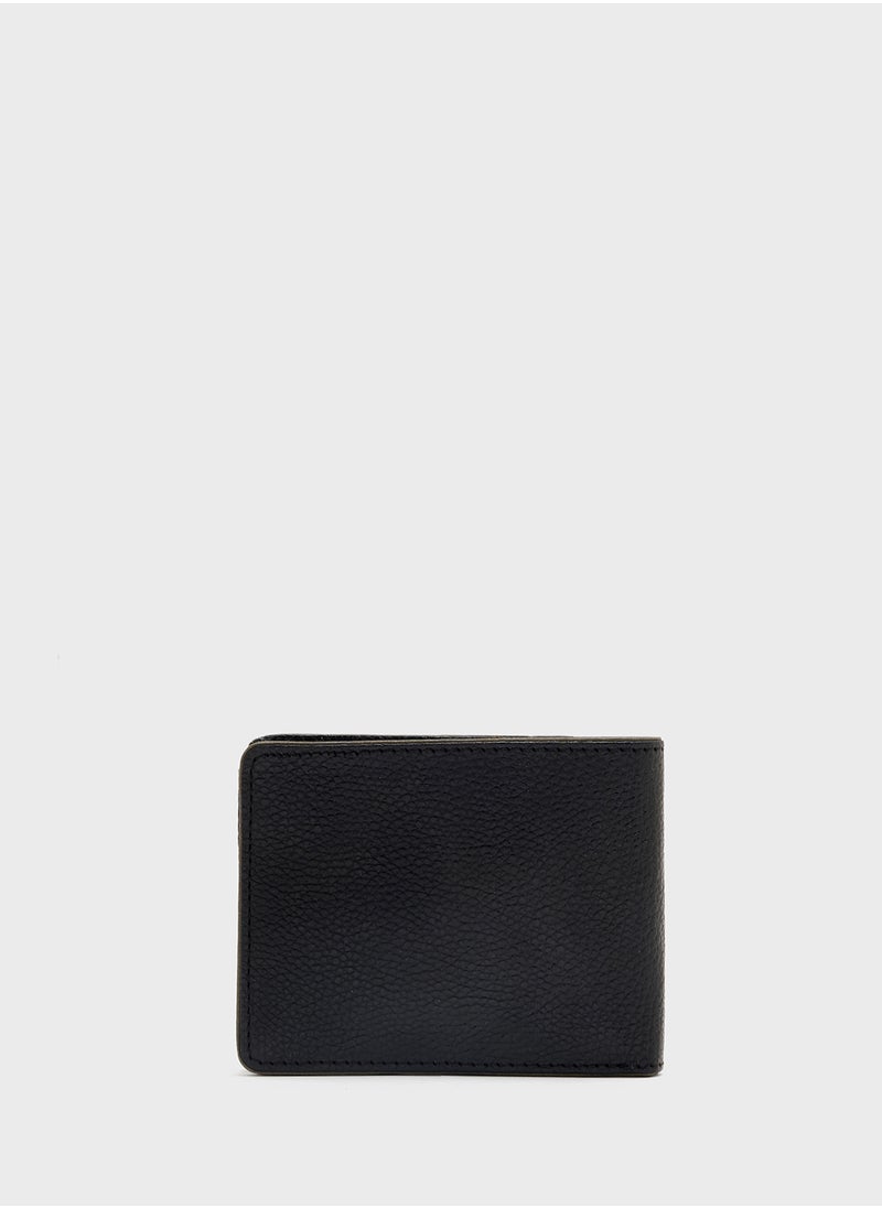 Genuine Leather Two Tone Bi-Fold Wallet