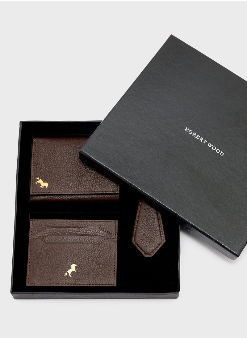 Genuine Leather Wallet Gift Set