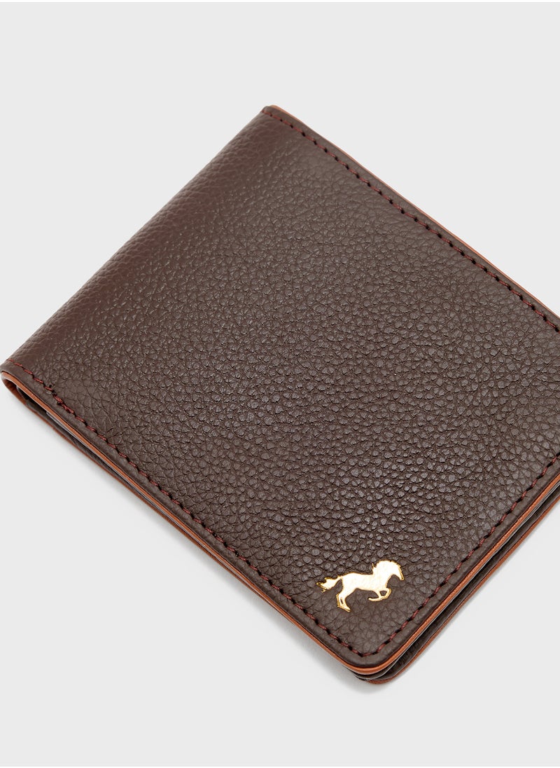 Genuine Leather Two Tone Bi-Fold Wallet