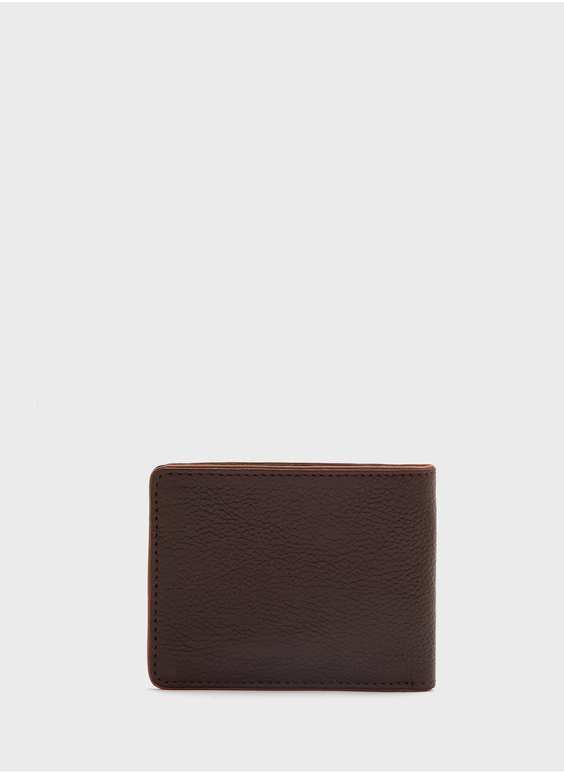 Genuine Leather Two Tone Bi-Fold Wallet