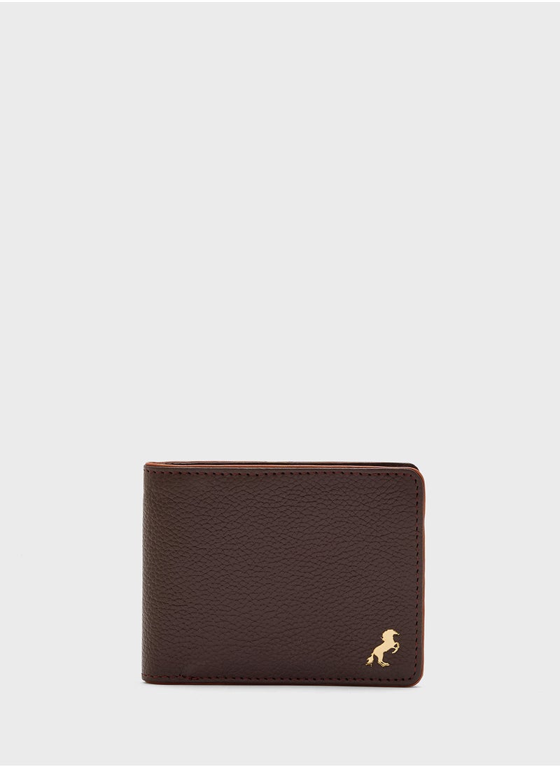 Genuine Leather Two Tone Bi-Fold Wallet