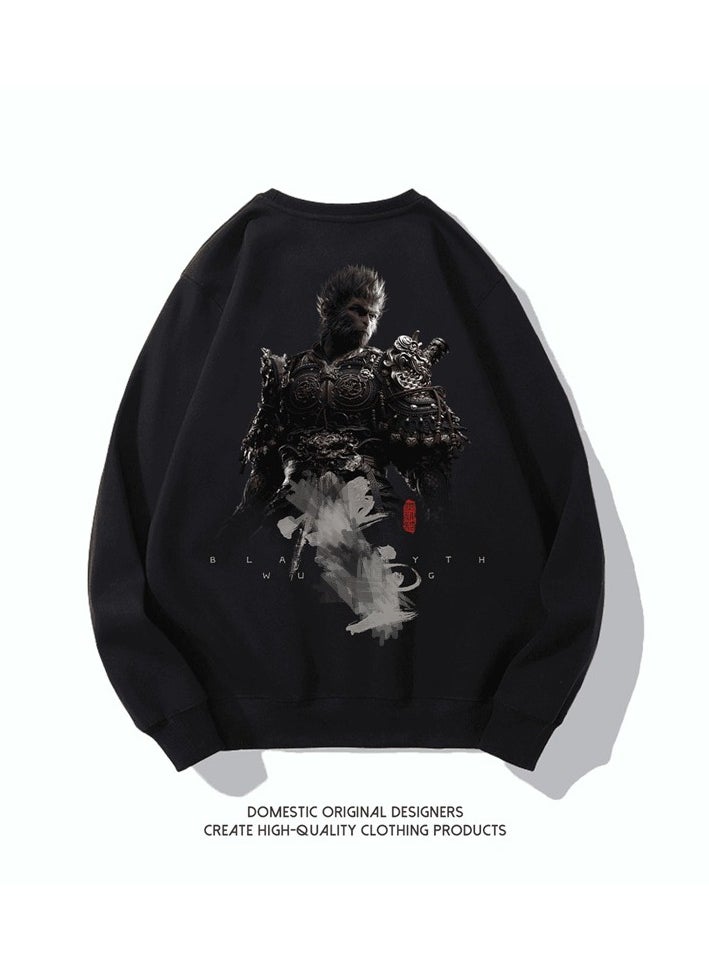 Black Mythical Loose Hoodie