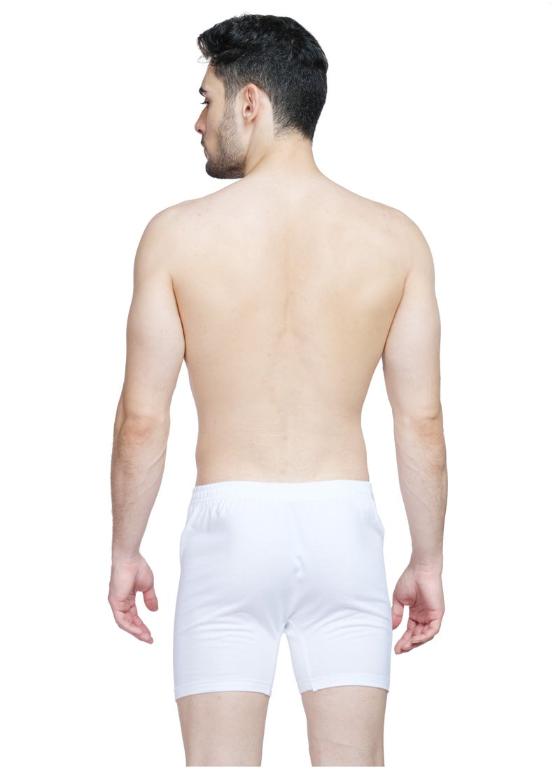 Platinum Collection 100% Cotton Mens Underwear Boxer Comfort Fit Organic Ultrasoft Antibacterial Brightest White 3 Pack
