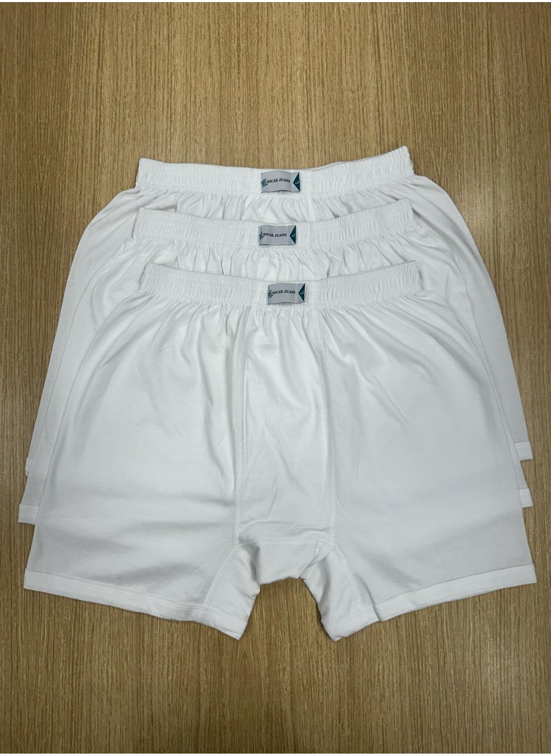 Platinum Collection 100% Cotton Mens Underwear Boxer Comfort Fit Organic Ultrasoft Antibacterial Brightest White 3 Pack