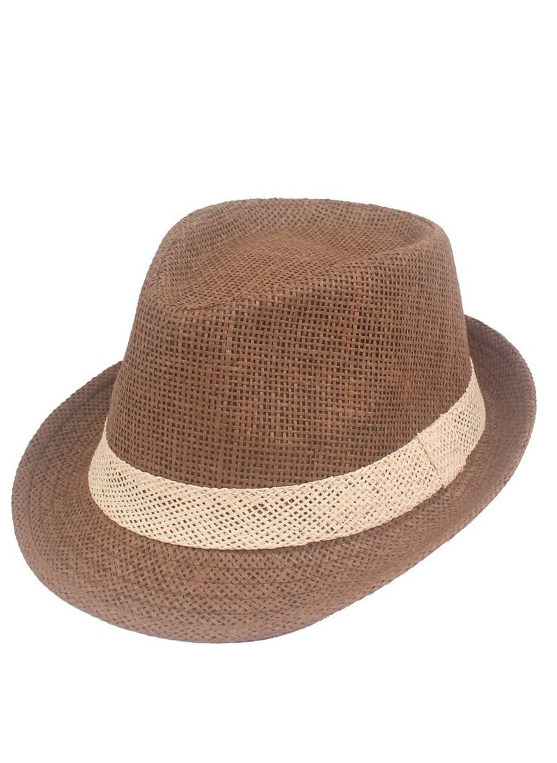 Straw Hat For Men Summer Dad Jazz Hat For Elderly Outdoor Sunshade Hat