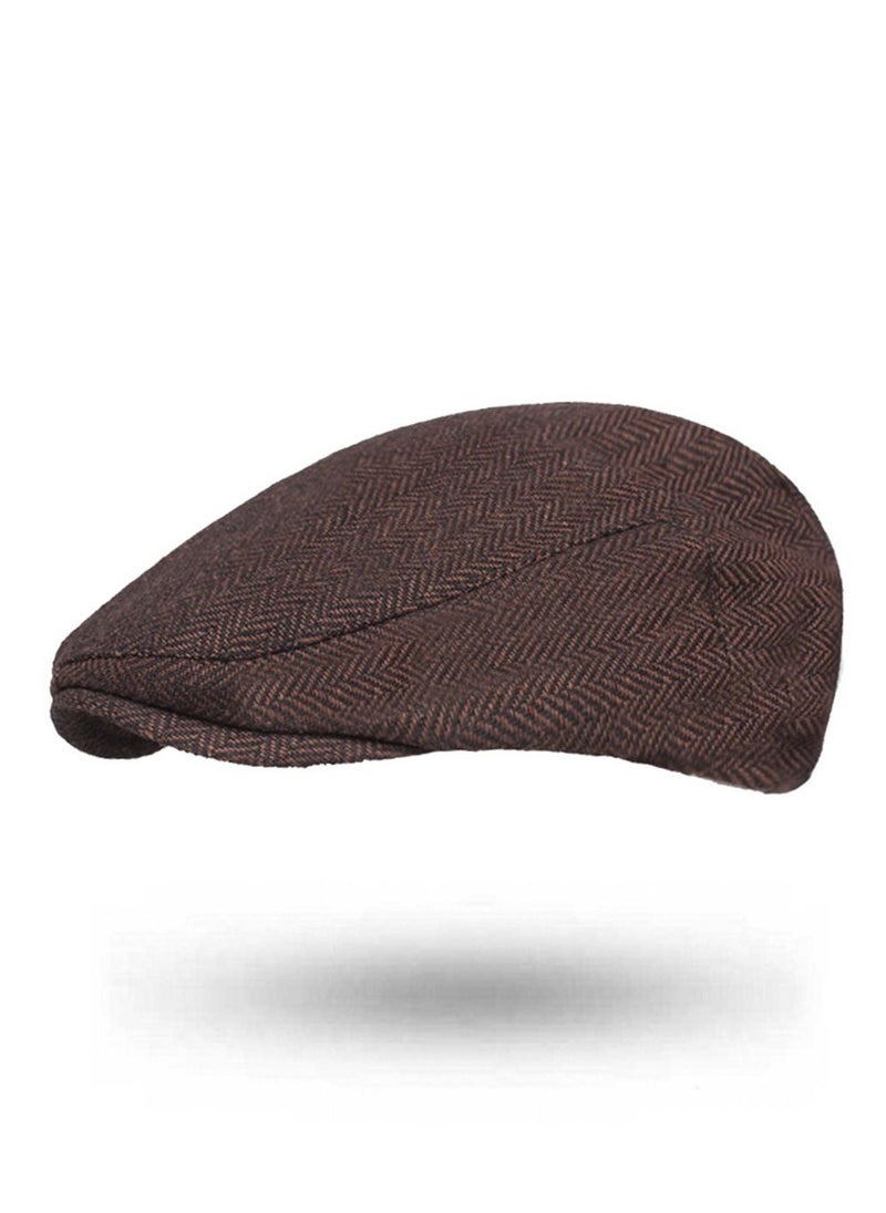 Herringbone Niberet For Men Travel Sun Protection Hat Brown