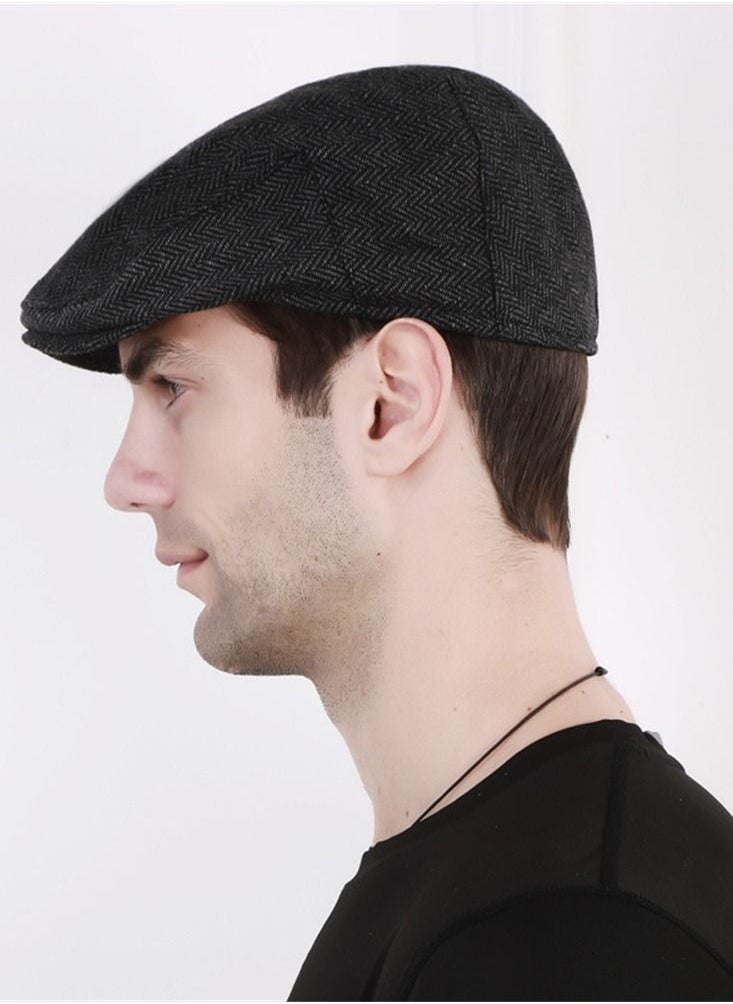 Herringbone Niberet For Men Travel Sun Protection Hat Black