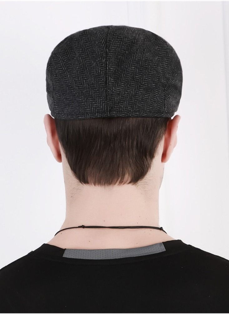 Herringbone Niberet For Men Travel Sun Protection Hat Black