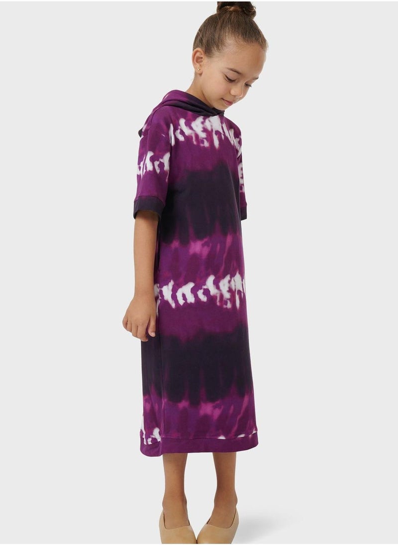 Mommy & Me Tie Dye Effect Kaftan